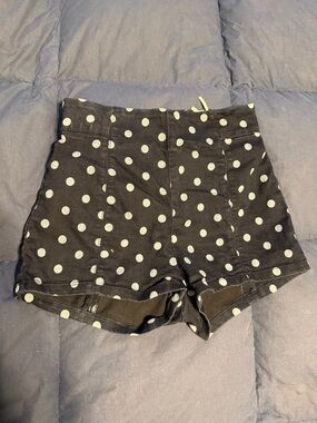 Kimchi Blue Black Shorts with White Polka Dots — High Waist